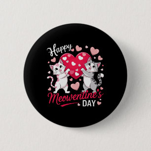 Badge Rond 5 Cm Joyeux Meowentine's Day Funny mignon Amoureux des