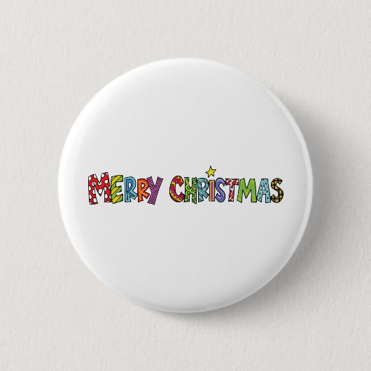 Badge Rond 5 Cm Joyeux Noël (Devant)