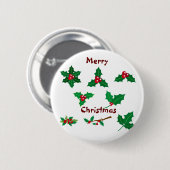 Badge Rond 5 Cm Joyeux Noël (Devant & derrière)