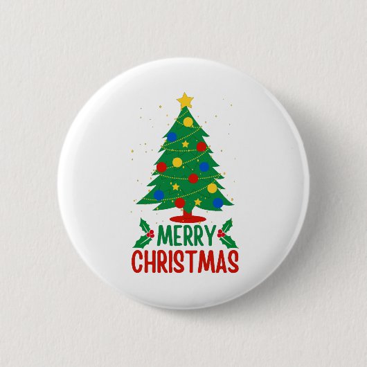 Badge Rond 5 Cm Joyeux Noël (Devant)
