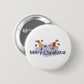 Badge Rond 5 Cm Joyeux Noël (Devant & derrière)