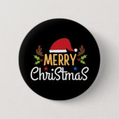 Badge Rond 5 Cm Joyeux Noël (Devant)