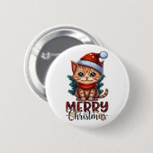 Badge Rond 5 Cm Joyeux Noël (Devant & derrière)