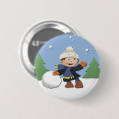 Badge Rond 5 Cm Joyeux Noël (Devant & derrière)
