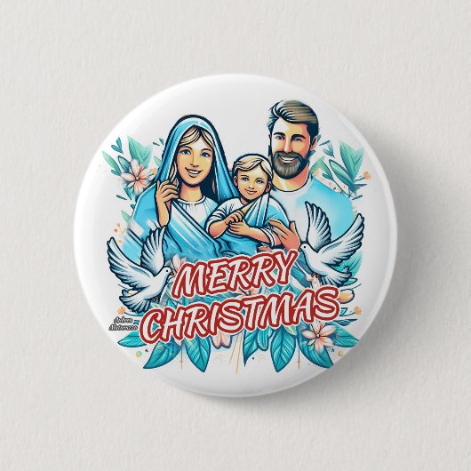 Badge Rond 5 Cm Joyeux Noël (Devant)