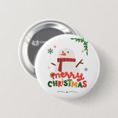 Badge Rond 5 Cm Joyeux Noël (Devant & derrière)