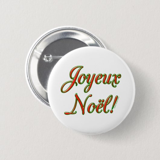 Badge Rond 5 Cm Joyeux Noël (Devant & derrière)