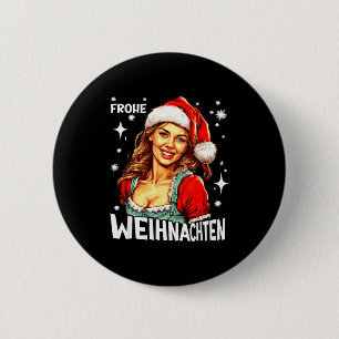 Badge Rond 5 Cm Joyeux Noël allemand de Noël