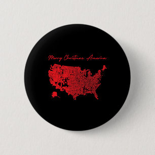 Badge Rond 5 Cm Joyeux Noël Amérique Donald Trump Meilleur Covera
