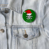 Badge Rond 5 Cm Joyeux Noël Arrrgh de salutation de pirate drôle (En situation)