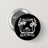 Badge Rond 5 Cm Joyeux Noël Beachmas En Juillet (Devant & derrière)