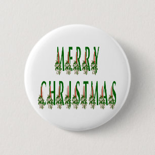 Badge Rond 5 Cm Joyeux Noël bougie Police