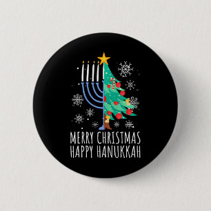 Badge Rond 5 Cm Joyeux Noël Chrismukkah Joyeux Noël Hanoukka