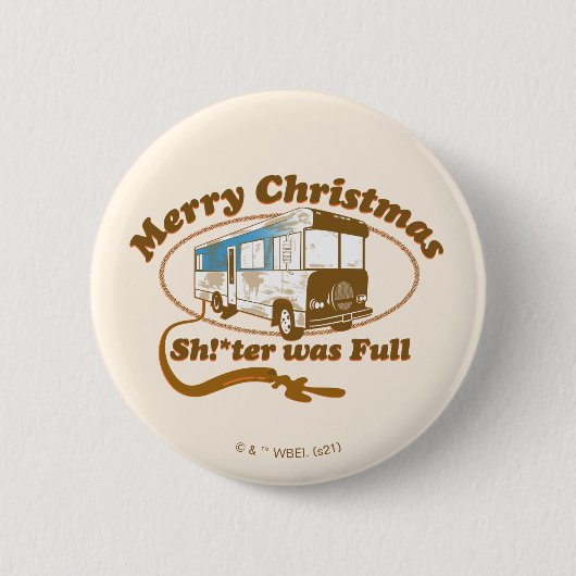 Badge Rond 5 Cm Joyeux Noël, Chut !*ter était plein (Devant)