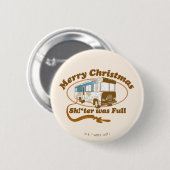 Badge Rond 5 Cm Joyeux Noël, Chut !*ter était plein (Devant & derrière)