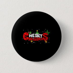 Badge Rond 5 Cm Joyeux Noël Correspondant à La Famille Noël Pour H