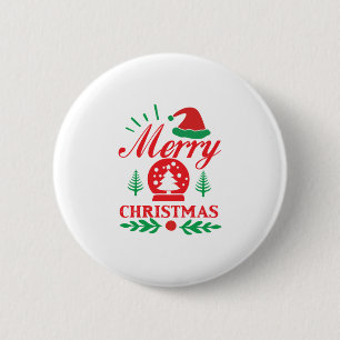 Badge Rond 5 Cm Joyeux Noël d'Art de Noël