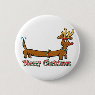 Badge Rond 5 Cm Joyeux Noël Doxie