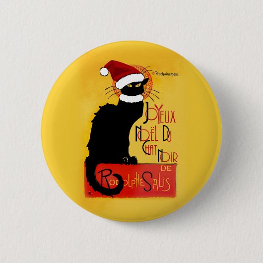 Badge Rond 5 Cm Joyeux Noël du Conversation noir (Devant)