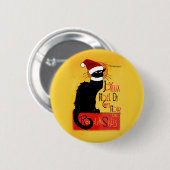 Badge Rond 5 Cm Joyeux Noël du Conversation noir (Devant & derrière)