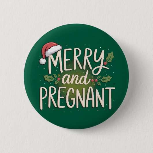 Badge Rond 5 Cm Joyeux Noël et Faire-part de grossesse (Devant)