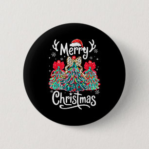 Badge Rond 5 Cm Joyeux Noël Famille Drôle Sapin Femmes