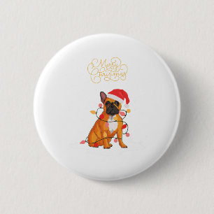 Badge Rond 5 Cm Joyeux Noël Fun Noël Noël Chien de taule français