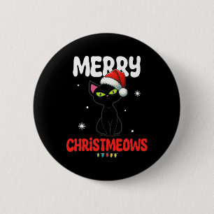 Badge Rond 5 Cm Joyeux Noël Jolly Chat Noël Enfants