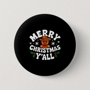 Badge Rond 5 Cm Joyeux Noël Mesdames Gingerbread Cowboy Comment