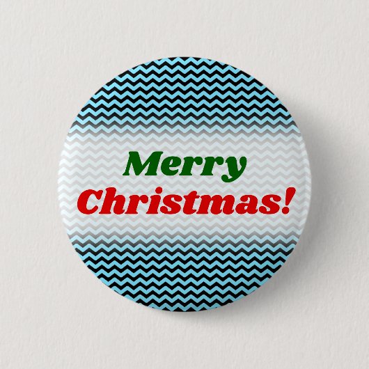 Badge Rond 5 Cm Joyeux Noël! + Motif bleu clair et noir (Devant)