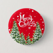 Badge Rond 5 Cm Joyeux Noël Neiges Bouton de Noël (Devant)