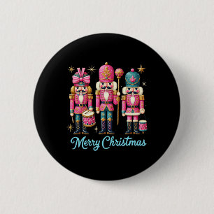 Badge Rond 5 Cm Joyeux Noël Nutcracker Amis Famille Correspondance