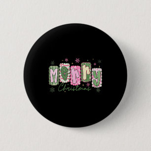 Badge Rond 5 Cm Joyeux Noël Prépa Fille Fille Femmes Enfants Xmas