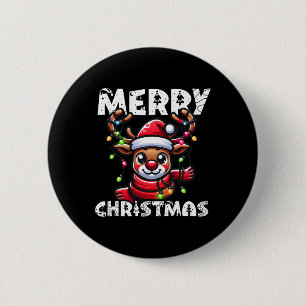 Badge Rond 5 Cm Joyeux Noël Reindeer Xmas Famille Hommes Femmes 20