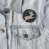 Badge Rond 5 Cm Joyeux Noël - Reinder (En situation)
