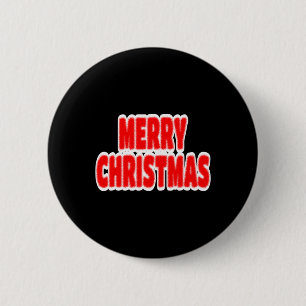 Badge Rond 5 Cm Joyeux Noël Rouge Et Blanc Graphique