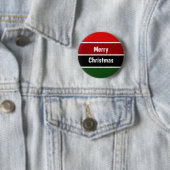 Badge Rond 5 Cm Joyeux Noël Rouge Et Vert (En situation)