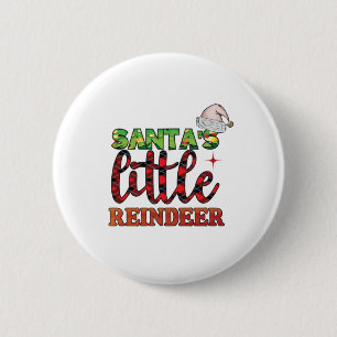 Badge Rond 5 Cm Joyeux Noël Santas Little Reindeer