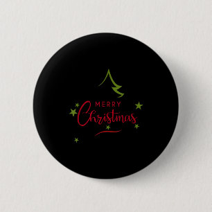 Badge Rond 5 Cm Joyeux Noël - Sapin de Noël - Joyeux Noël