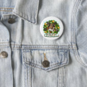 Badge Rond 5 Cm Joyeux Noël Sheltie (En situation)