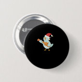 Badge Rond 5 Cm Joyeux Noël Ukulele (Devant & derrière)