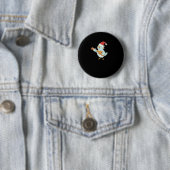 Badge Rond 5 Cm Joyeux Noël Ukulele (En situation)