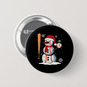 Badge Rond 5 Cm Joyeux Noël Vendre Snowman Vacances Sports de vaca (Devant & derrière)