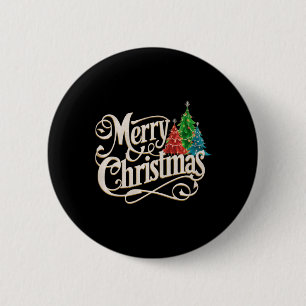 Badge Rond 5 Cm Joyeux Noël vintage