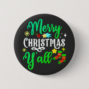Badge Rond 5 Cm Joyeux Noël Y'all-85918