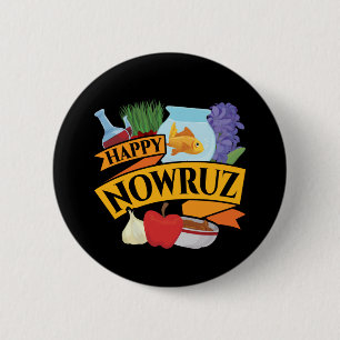 Badge Rond 5 Cm Joyeux Nowruz Nouvel An persan