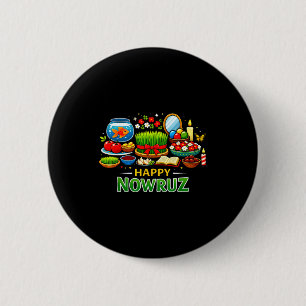 Badge Rond 5 Cm Joyeux nowruz pour la nouvelle année perse norooz