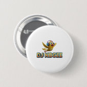 Badge Rond 5 Cm Joyeux Oiseau Jaune _1 (Devant & derrière)