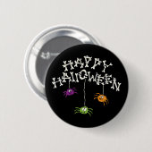 Badge Rond 5 Cm Joyeux os d'Halloween (Devant & derrière)