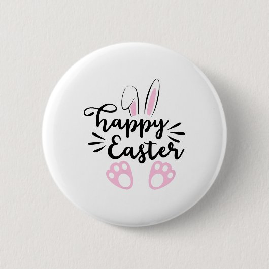Badge Rond 5 Cm Joyeux Pâques (Devant)